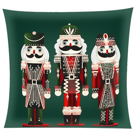 Federa Natalizia Decorativa 45 × 45 cm – Motivo Schiaccianoci