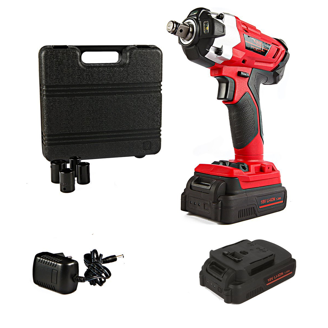 Smontagomme avvitatore a impulsi a batteria Kibani 18V - inclusa batteria da 1300 mAh e caricabatterie - set di avvitatori a impulsi