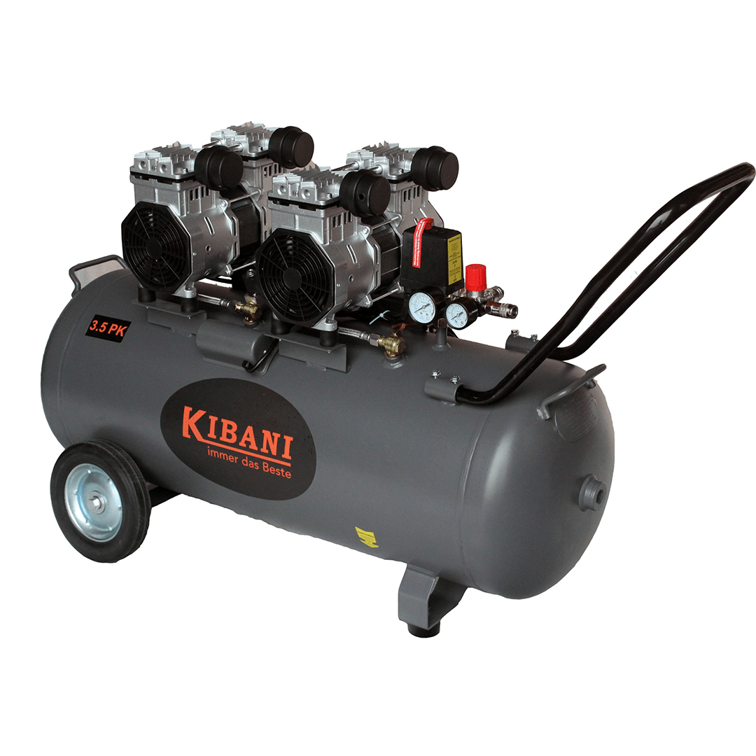 Compressore kibani silenzioso  100 litri  nuovo modello " senza olio "  0-8 bar / 116 psi