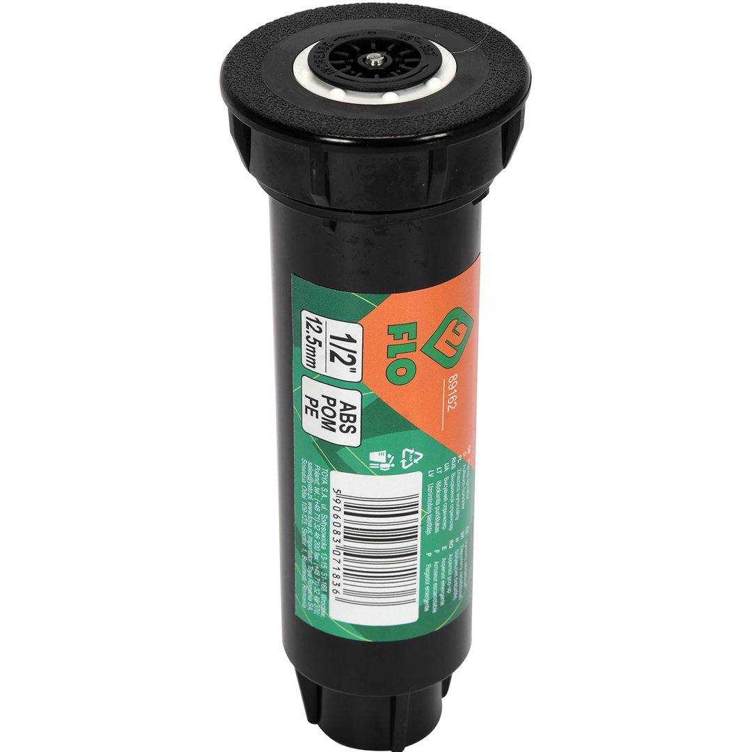 Irrigatore a Scomparsa Regolabile 25°–360° – Altezza 15 cm, Gittata fino a 8 m, Filettatura 1/2" FLO