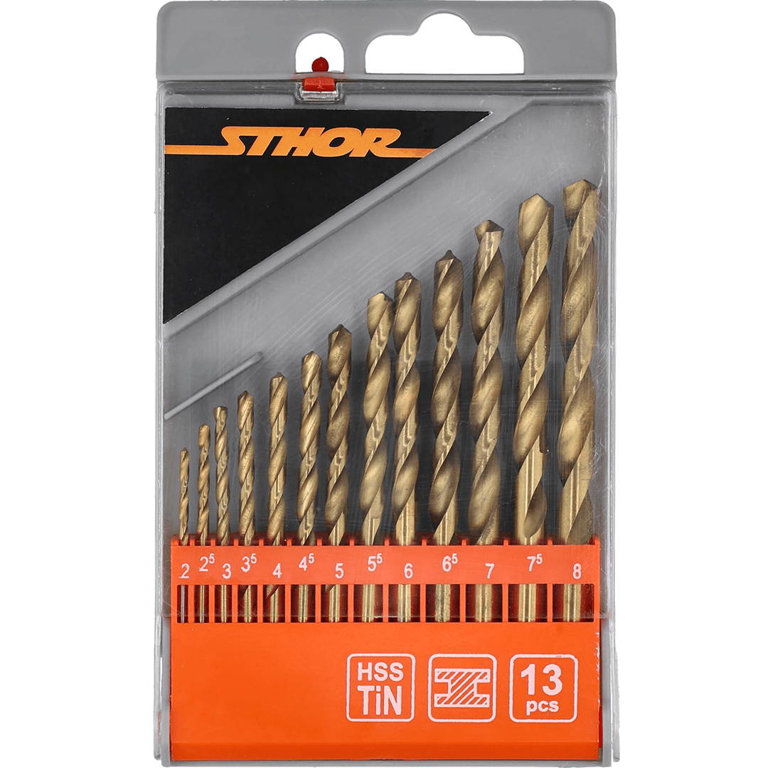 Set di Punte Elicoidali Sthor 2,0–8,0 mm 13 Pezzi