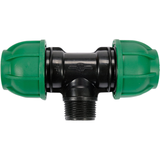 Raccordo a T per Tubi PE 32 mm x 1/2" x 32 mm – Attacco Centrale Maschio GZ, Polipropilene 10 BAR FLO