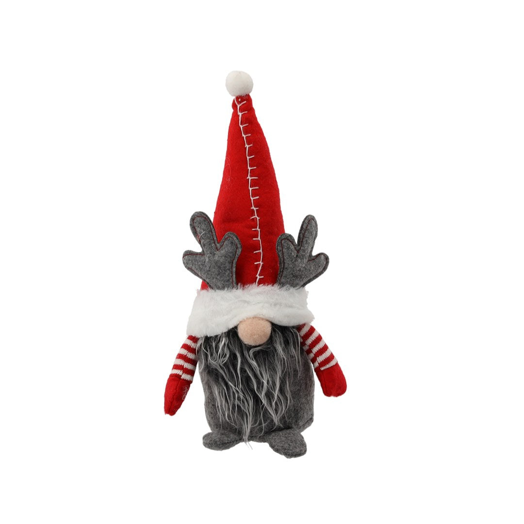 Gnomo di Natale 30 cm con corna di renna