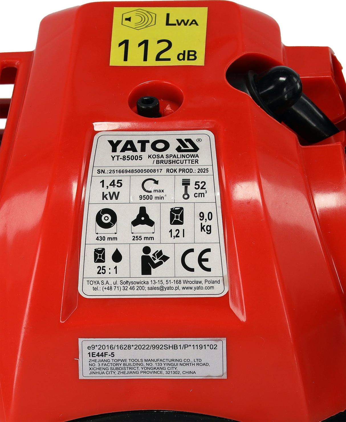 Decespugliatore Benzina Yato 52cc 2 CV Professionale Completo di Accessori