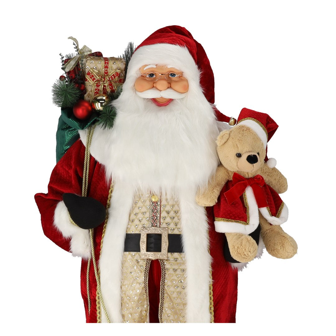 Babbo Natale in Piedi 220 cm Luminoso e Musicale