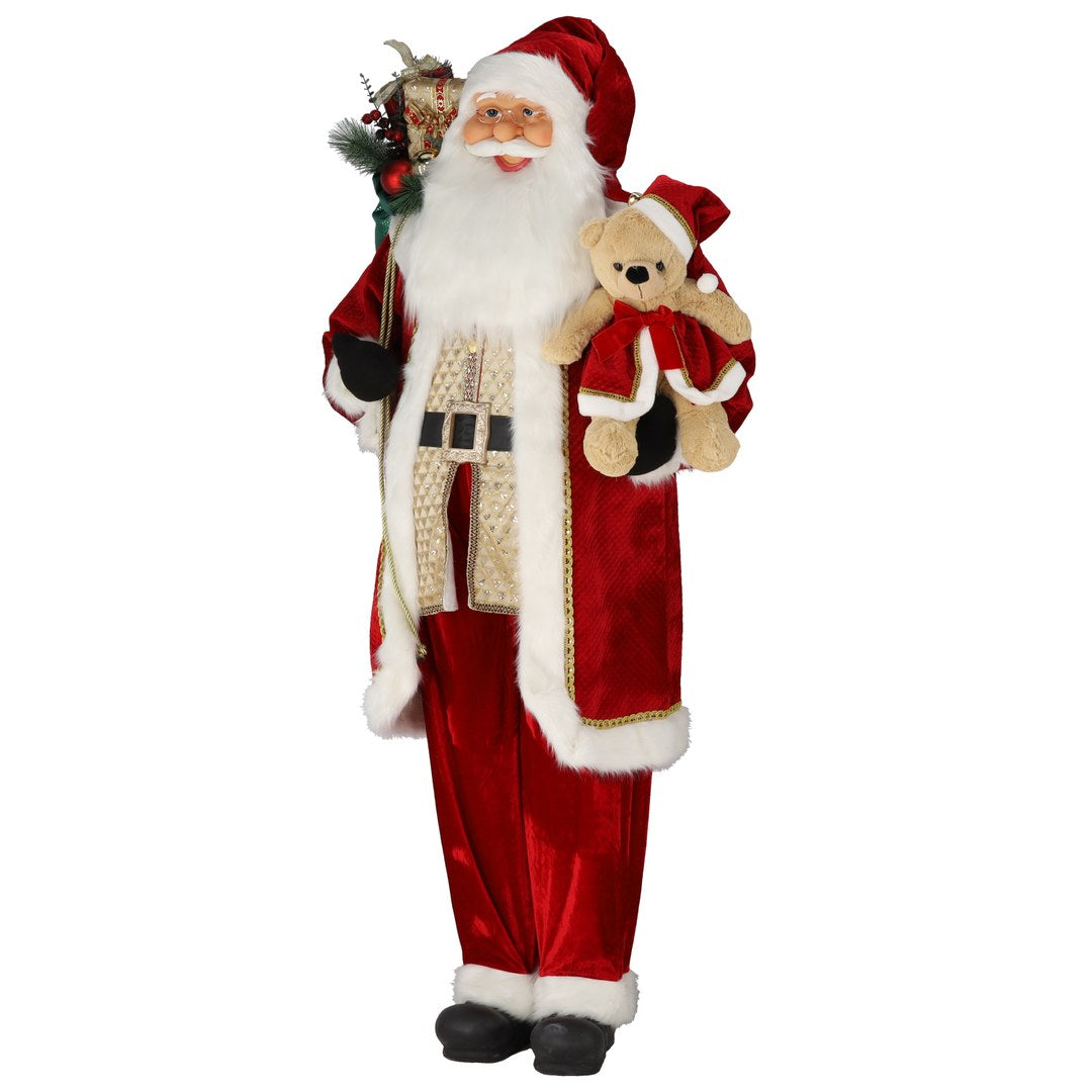 Babbo Natale in Piedi 220 cm Luminoso e Musicale