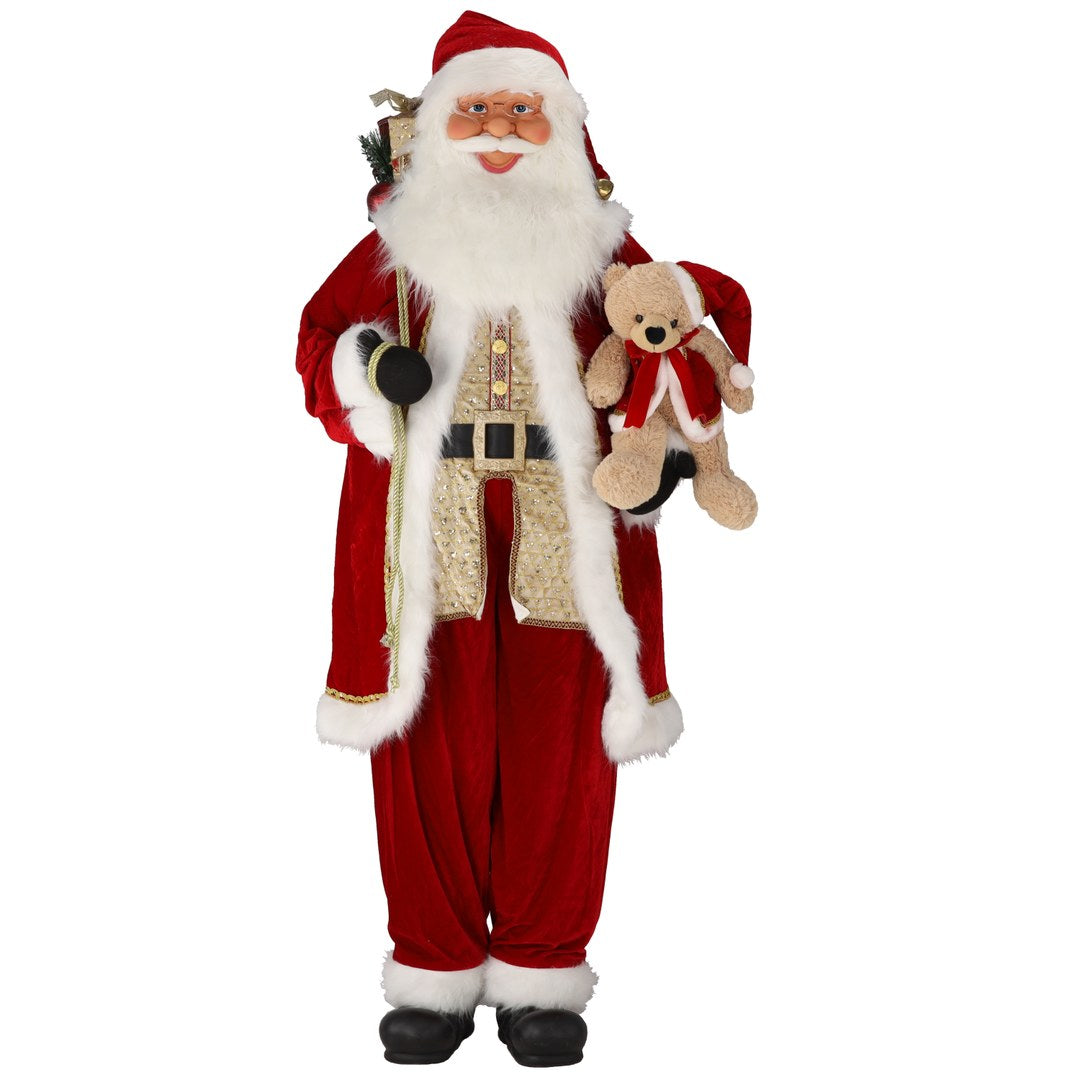 Babbo Natale in Piedi 220 cm Luminoso e Musicale