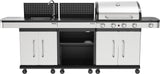 Mobiletto Modulare per Barbecue a Gas con Lavello e Rubinetto su Ruote