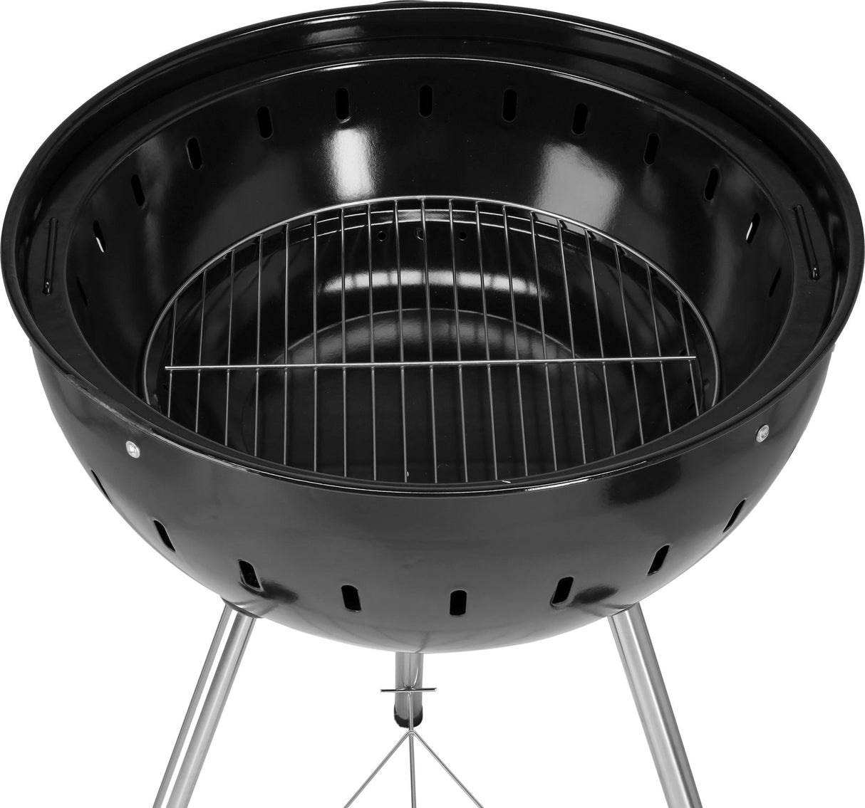 Barbecue a Carbone Lund in Acciaio con Coperchio e Regolazione Aria Griglia 54 cm