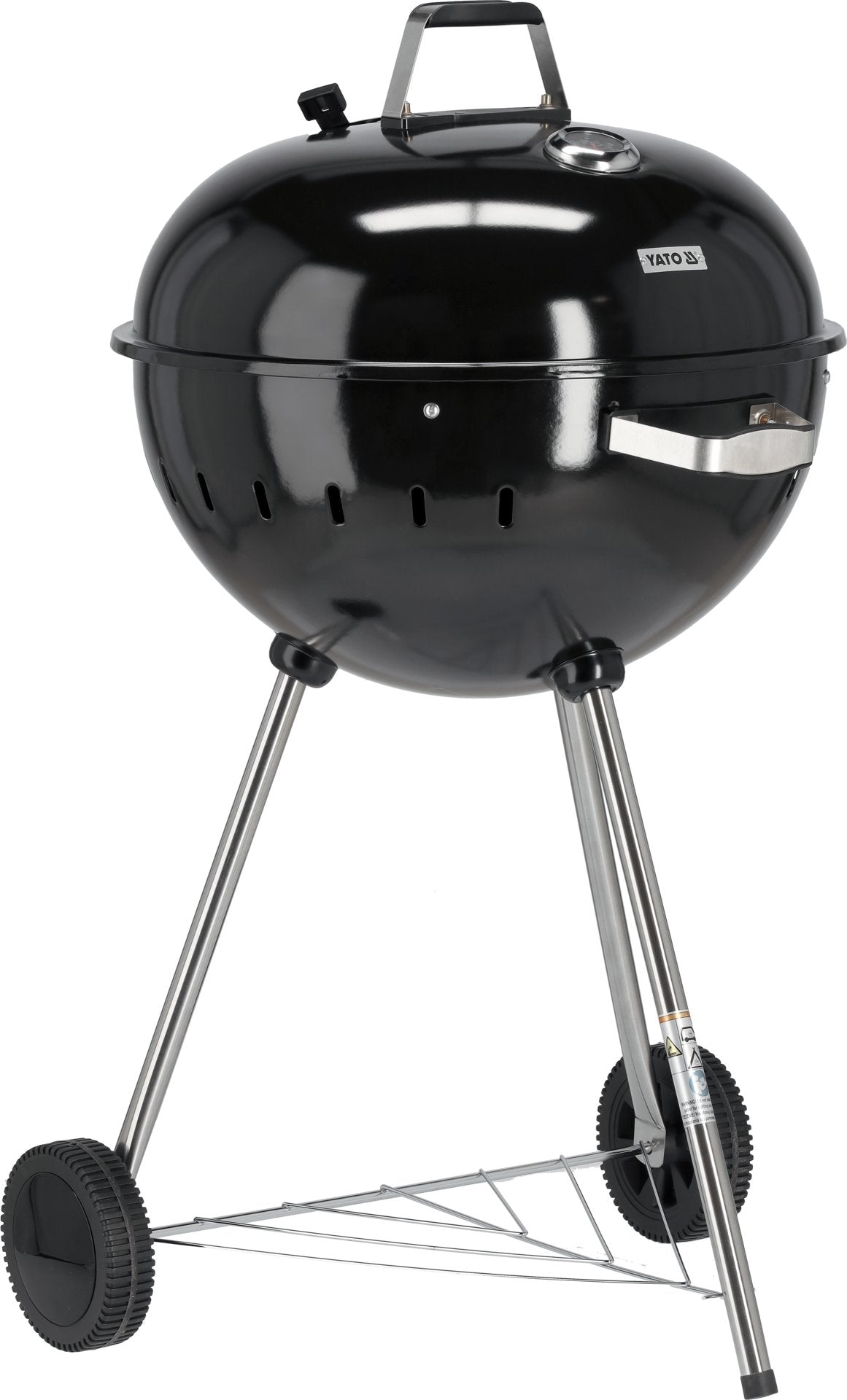 Barbecue a Carbone Lund in Acciaio con Coperchio e Regolazione Aria Griglia 54 cm