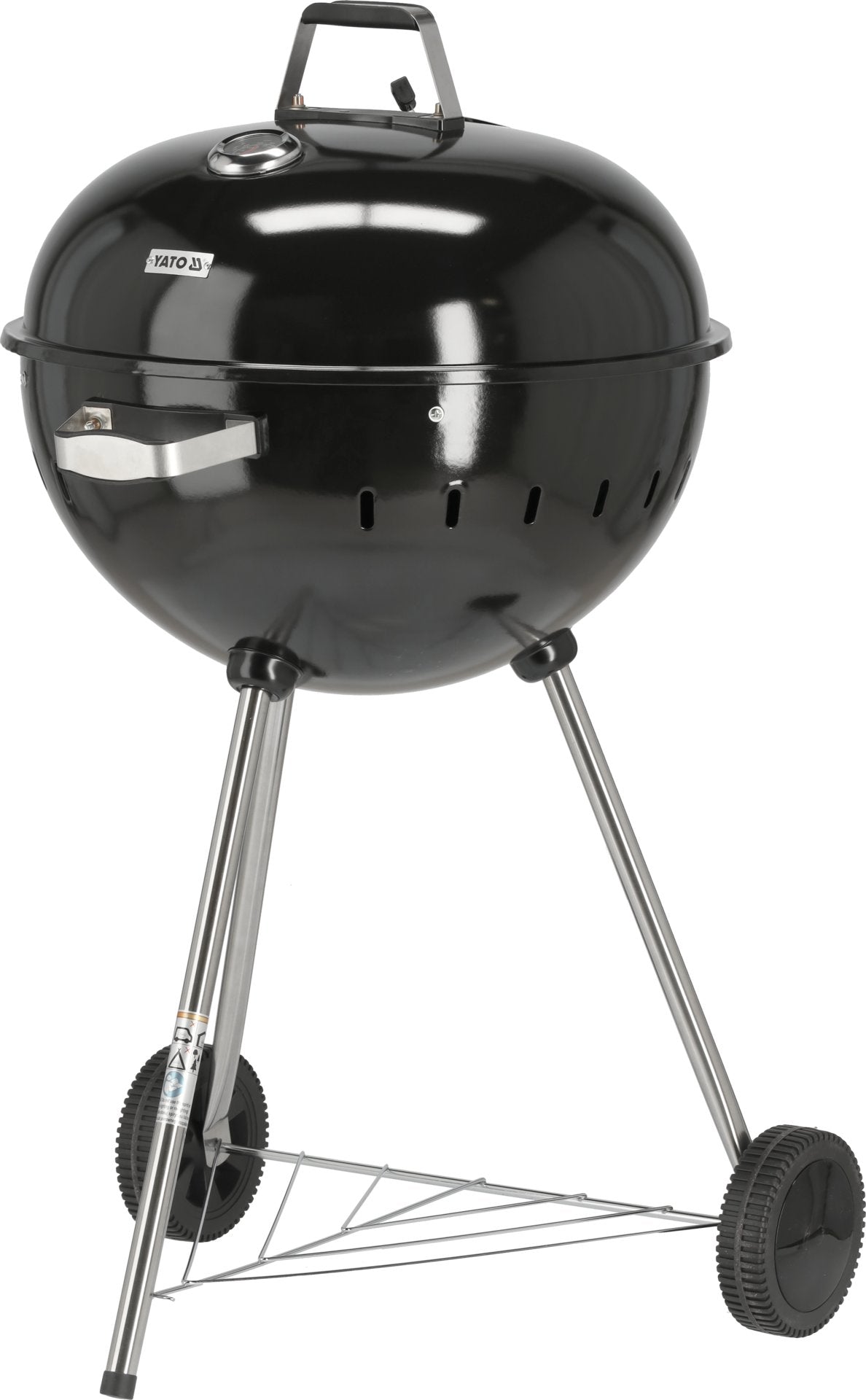 Barbecue a Carbone Lund in Acciaio con Coperchio e Regolazione Aria Griglia 54 cm
