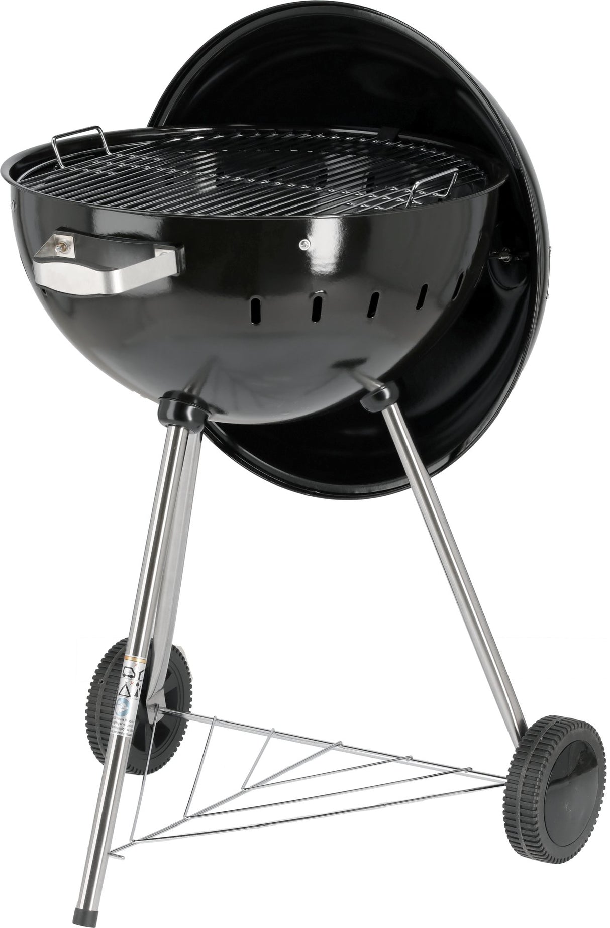 Barbecue a Carbone Lund in Acciaio con Coperchio e Regolazione Aria Griglia 54 cm