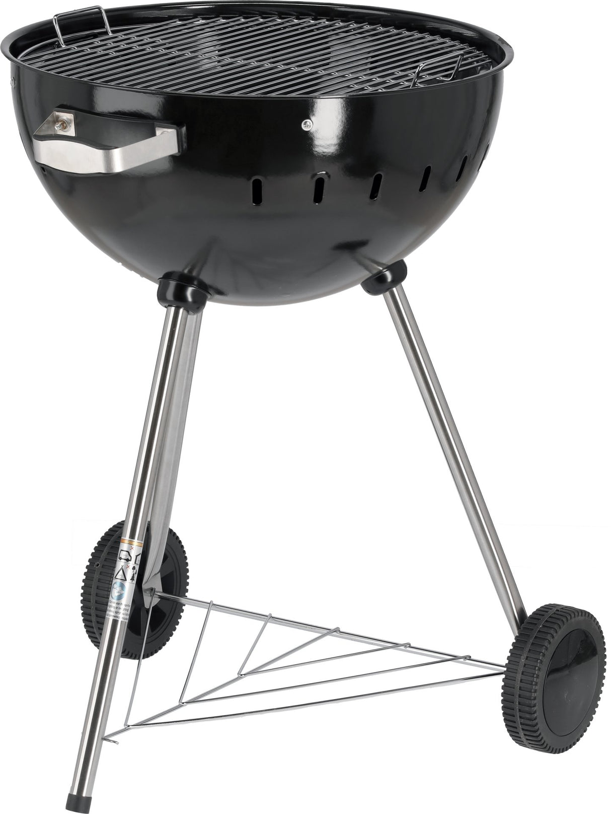 Barbecue a Carbone Lund in Acciaio con Coperchio e Regolazione Aria Griglia 54 cm