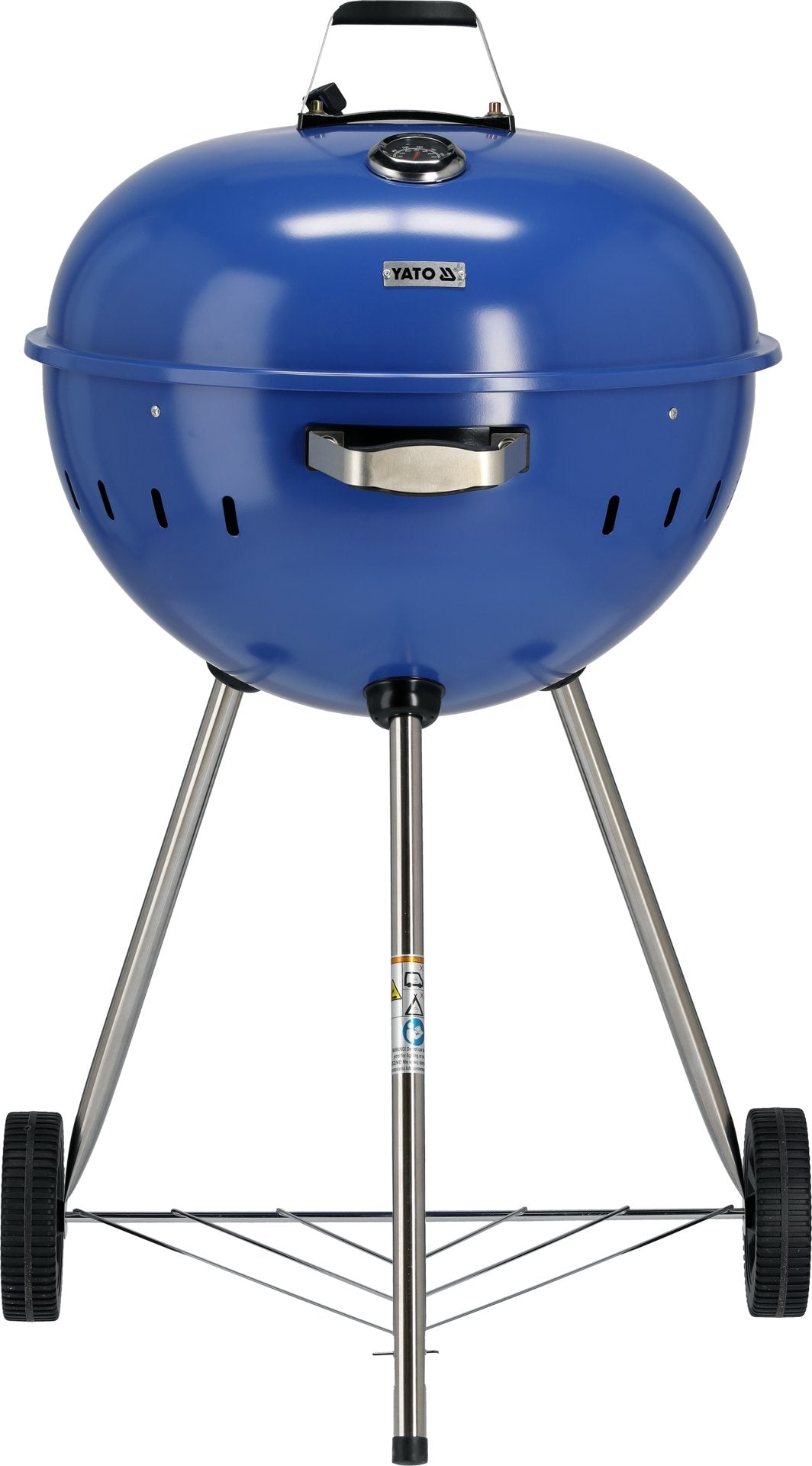 Barbecue a Carbone Lund in Acciaio con Coperchio e Regolazione Aria Griglia 54 cm