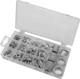 Set assortito rondelle in alluminio – 18 misure, 380 pezzi totali
