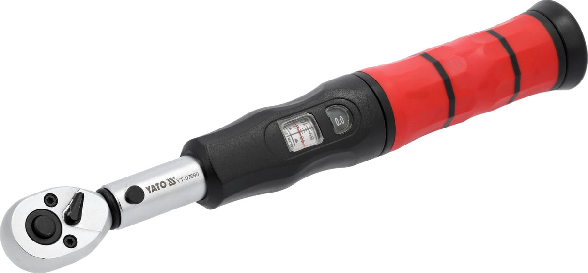 Chiave Dinamometrica 1/4" 2-26Nm Doppia Finestra Cricchetto 72T CrMo