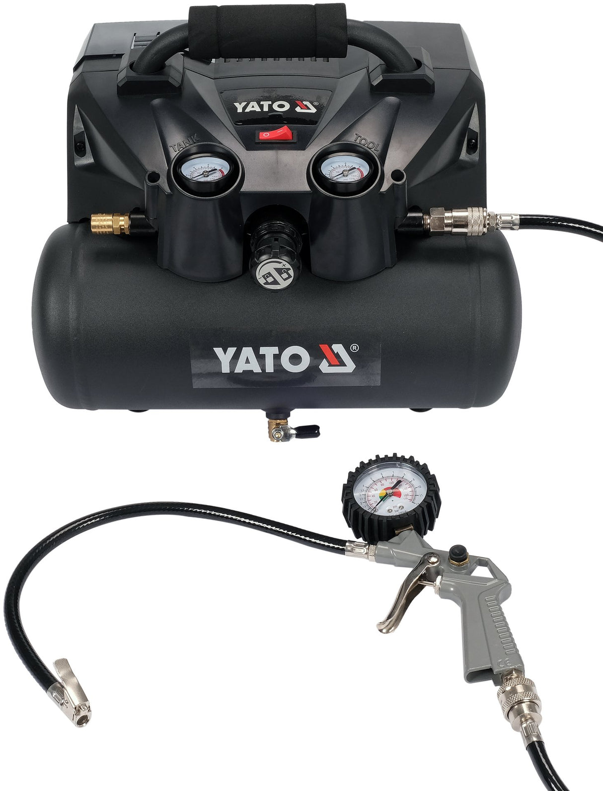 Compressore d'aria a batteria 36V 6L 8 bar – con 2 batterie 3Ah e caricatore