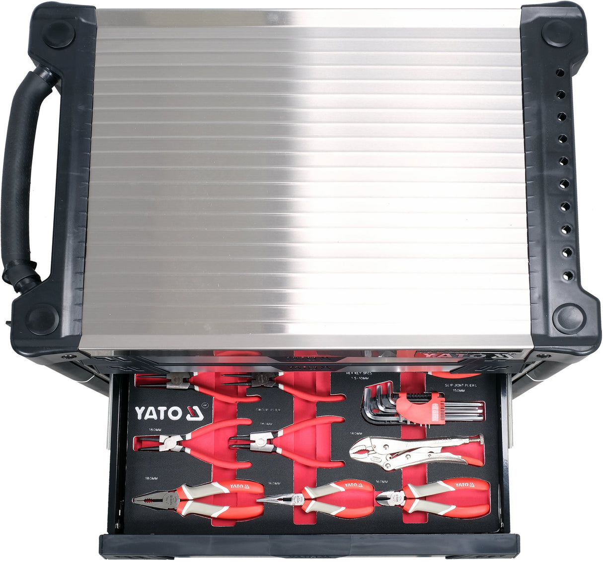 Carrello Yato Portautensili Officina 7 Cassetti con Ruote e Serratura Centrale