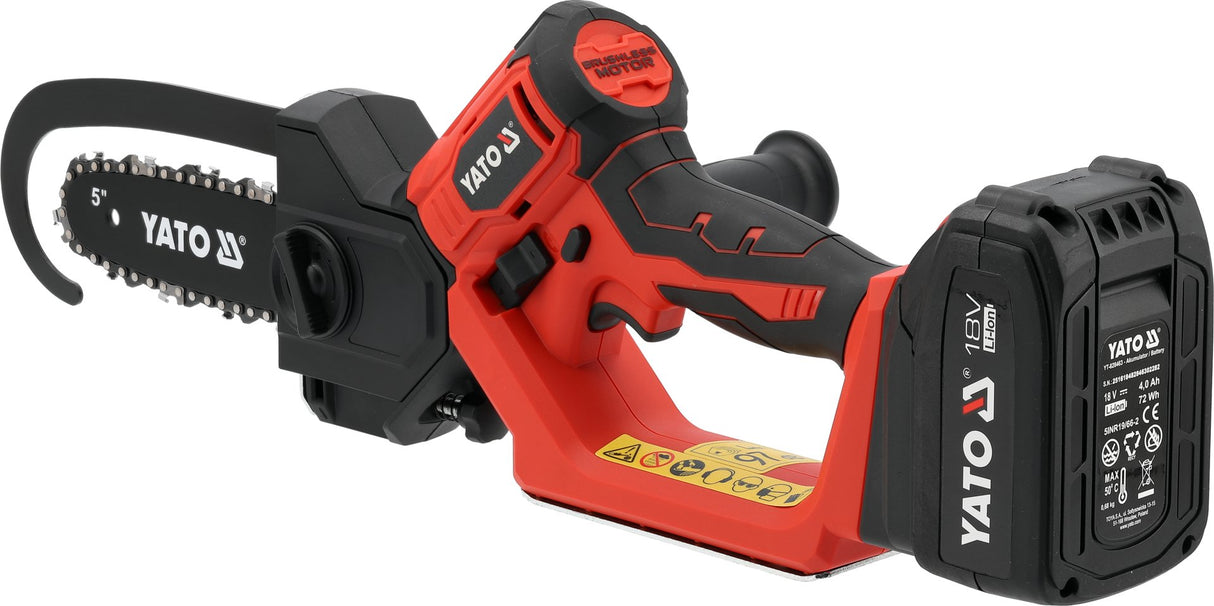 Mini Motosega a Batteria Da Carpenteria Yato 18V Brushless Barra 15Cm