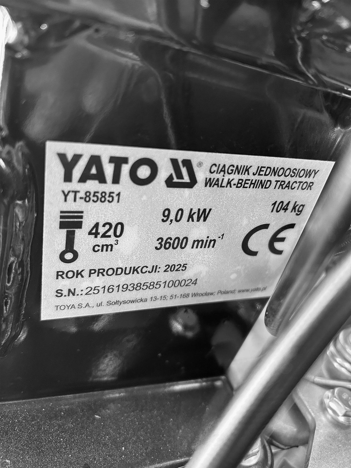 Trattore Monoasse a Benzina 420 cc 9 kW Yato