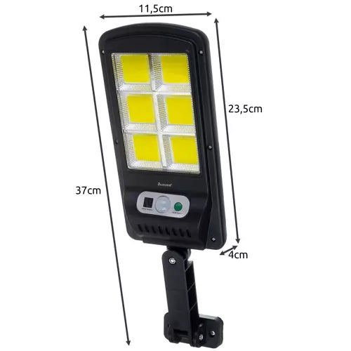 Lampada solare a 120 LED con pannello esterno Izoxis