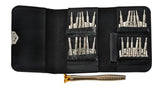 Set cacciaviti di precisione 25 in 1 – acciaio CrV, custodia in ecopelle con chiusura magnetica