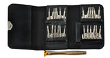 Set cacciaviti di precisione 25 in 1 – acciaio CrV, custodia in ecopelle con chiusura magnetica