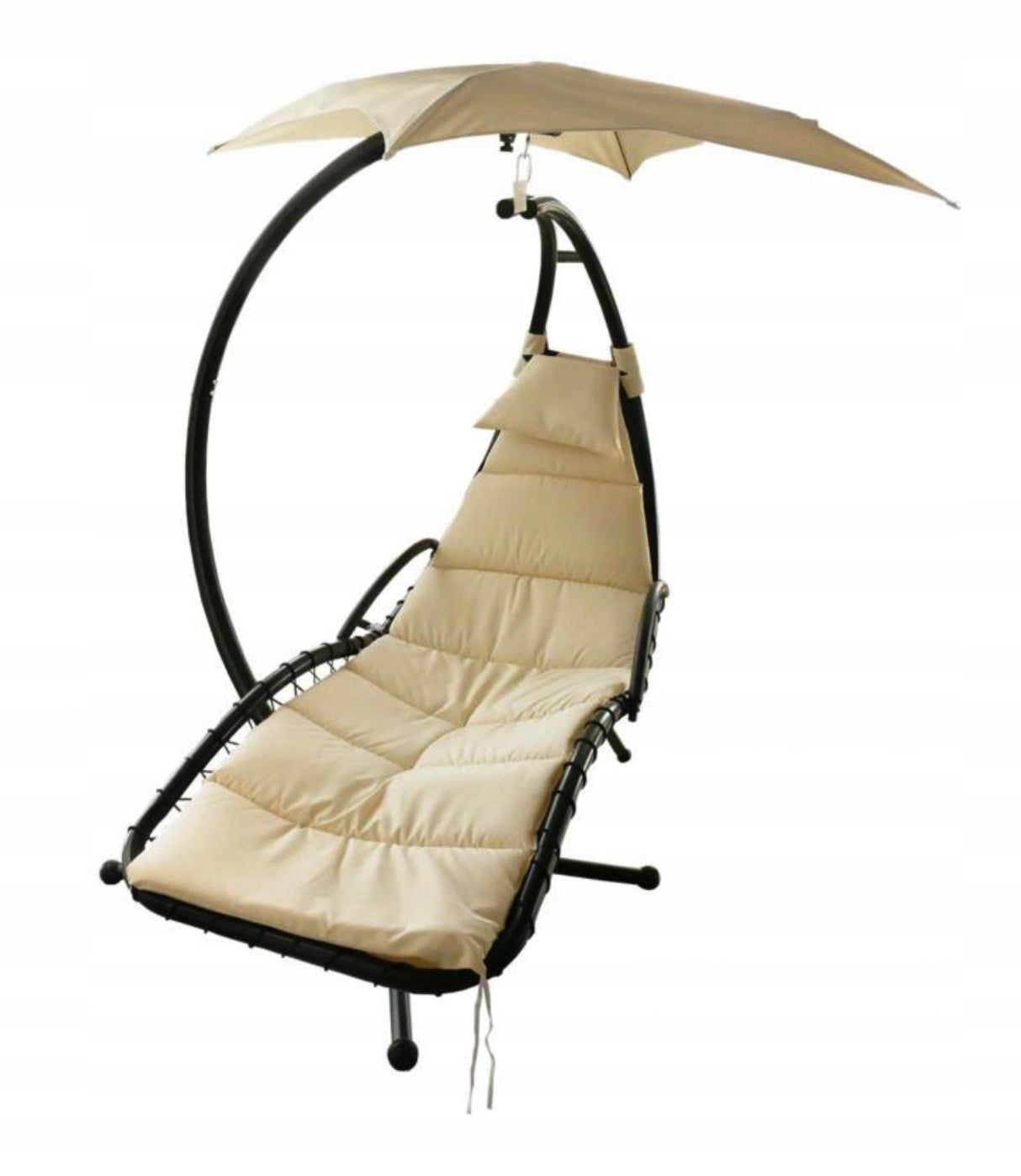 Dondolo da giardino Garden Line beige con tettuccio regolabile