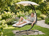 Dondolo da giardino Garden Line beige con tettuccio regolabile