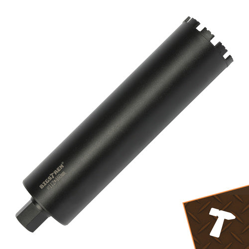 Carotiera diamantata professionale Ø 112 mm × 460 mm – filetto 1.1/4 UNC, 9 segmenti