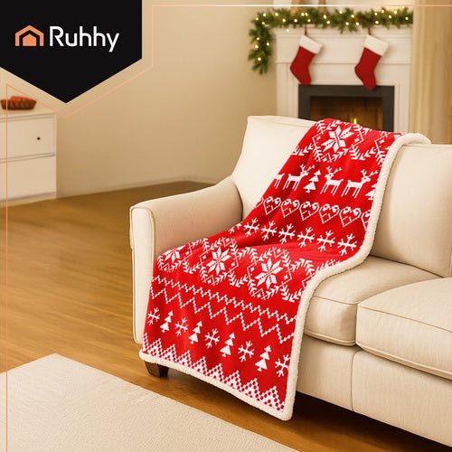 Coperta Natalizia Double-Face Ruhhy 130×170 cm