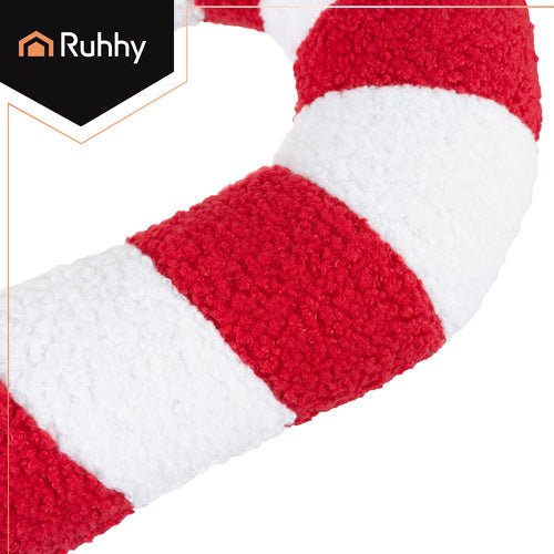 Decorazione Natalizia Ruhha – Cuscino “Candy Cane” Rosso e Bianco