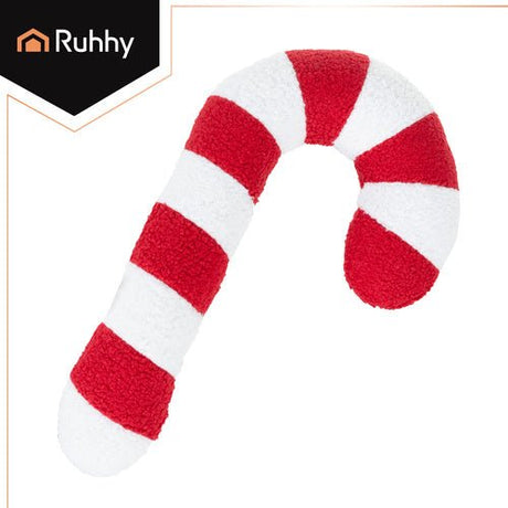 Decorazione Natalizia Ruhha – Cuscino “Candy Cane” Rosso e Bianco