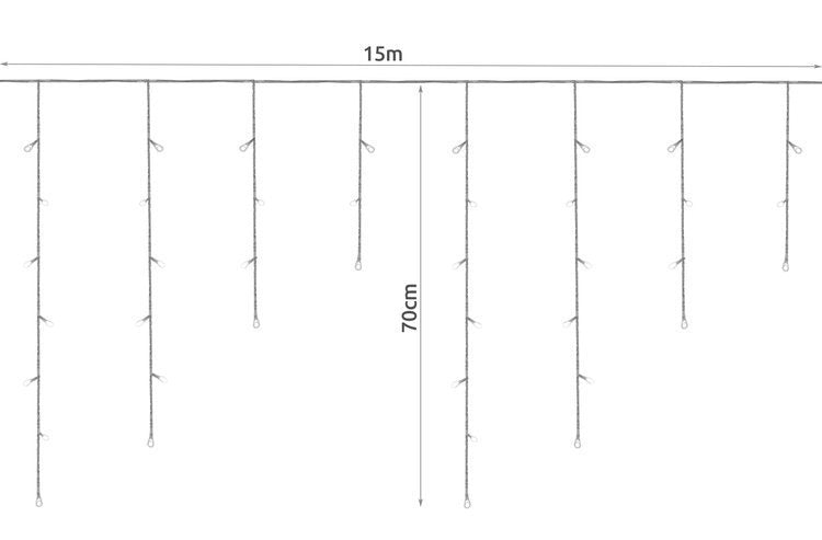 Luci natalizie bianche 300 LED 31V