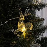 Ghirlanda Luminosa Natalizia a LED con Renne – Bianco Caldo, 10 Pezzi