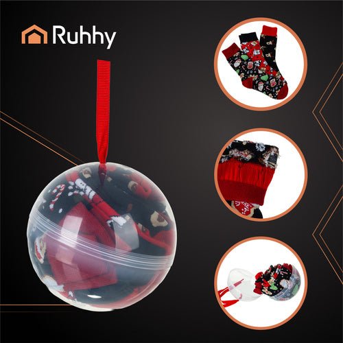 Calzini di Natale Ruhhy – Set da 3 Paia Unisex, Taglia 38–43