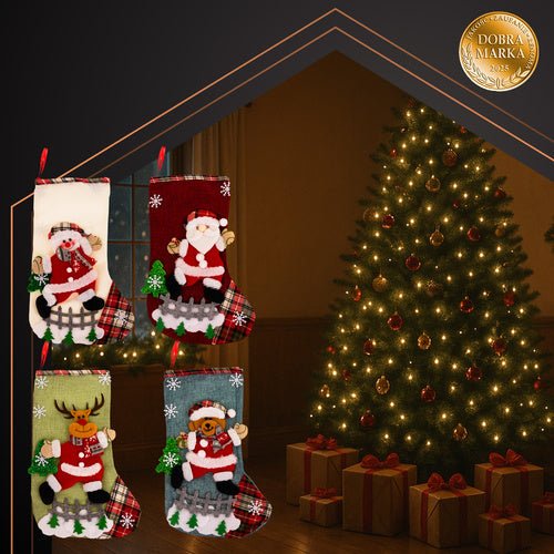 Set 4 Calzini Natalizi da Camino