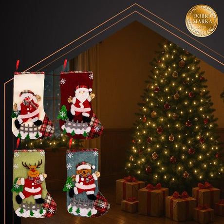 Set 4 Calzini Natalizi da Camino