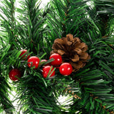 Ghirlanda per Albero di Natale 1m Ruhhy – Decorazione Natalizia con Pigne e Palline Rosse, Flessibile e Realistica