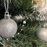 Ghirlanda per Albero di Natale Ruhhy 5 m – Catena di Perle Bianche Decorative,