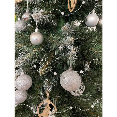 Ghirlanda per Albero di Natale Ruhhy 5 m – Catena di Perle Bianche Decorative,