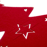 Portaposate Alberi di Natale Ruhhy Set da 12 Pezzi in Feltro Rosso