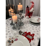 Portaposate Alberi di Natale Ruhhy Set da 12 Pezzi in Feltro Rosso