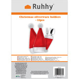 Portaposate Cappello di Babbo Natale Ruhhy Set da 12 Pezzi Rosso e Bianco