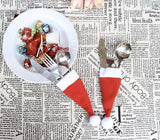 Portaposate Cappello di Babbo Natale Ruhhy Set da 12 Pezzi Rosso e Bianco