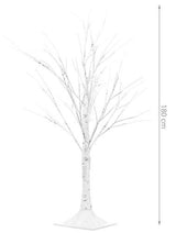 Albero di betulla 180 cm di natale decorativo – illuminato con Lampade LED 31V