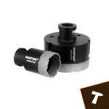 Set 7 carotiere diamantate 6-68 mm + fresa conica 2-50 mm – doppio strato diamanti, valigetta