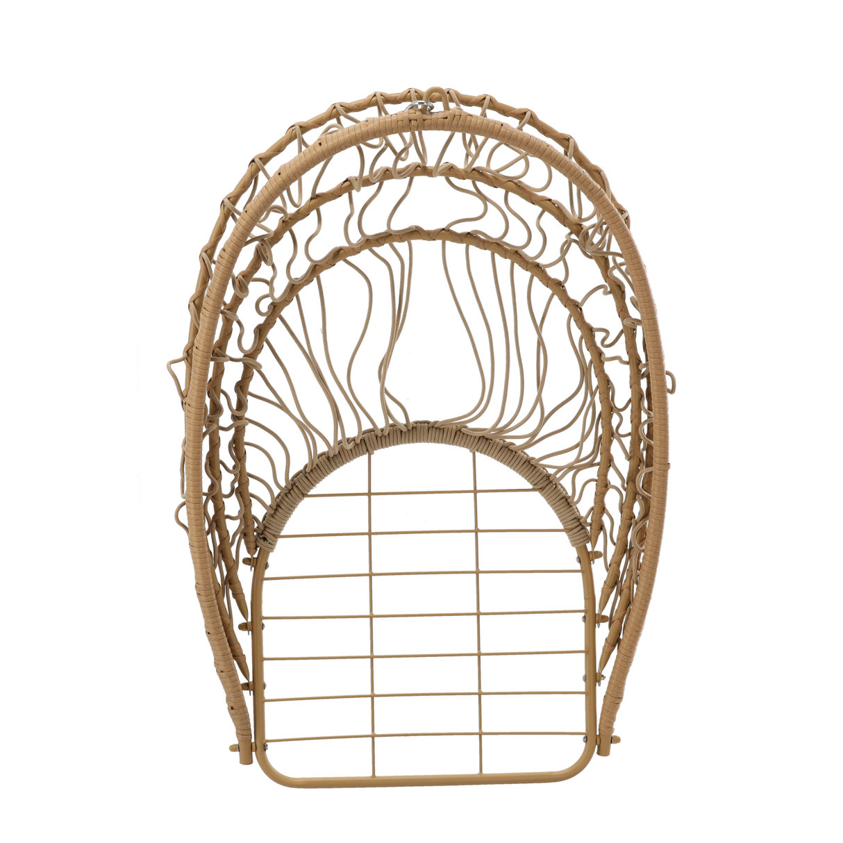Poltrona Sospesa Pieghevole Eris Garden Line Marrone Cuscino Grigio 140kg