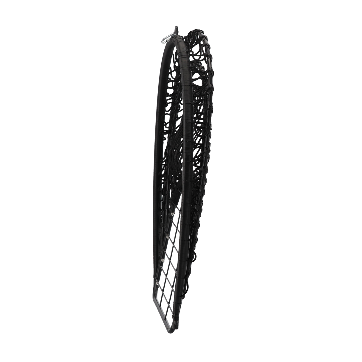 Poltrona Sospesa Pieghevole Eris Garden Line Nera Cuscino Nero 140kg