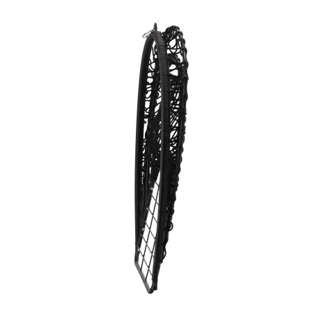 Poltrona Sospesa Pieghevole Eris Garden Line Nera Cuscino Nero 140kg